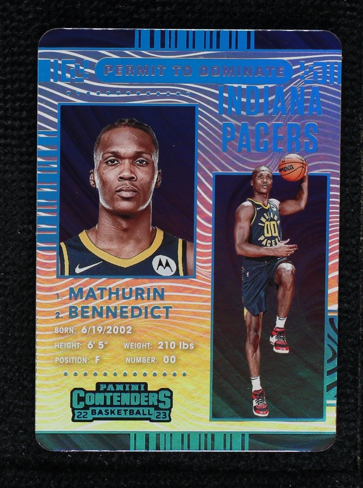 2022-23 Panini Contenders - Bennedict Mathurin #8 - 1 of 2