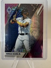 2022 Panini Chronicles Phoenix Ronald Acuna Jr. Purple Mojo # /99 Baseball Card
