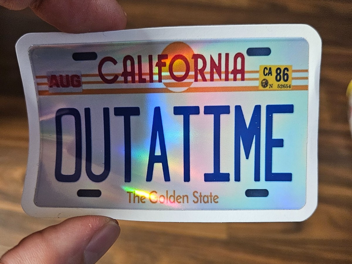 Back to the Future License Plates Credit Debit Card Skin Sticker ATM USA  McFly