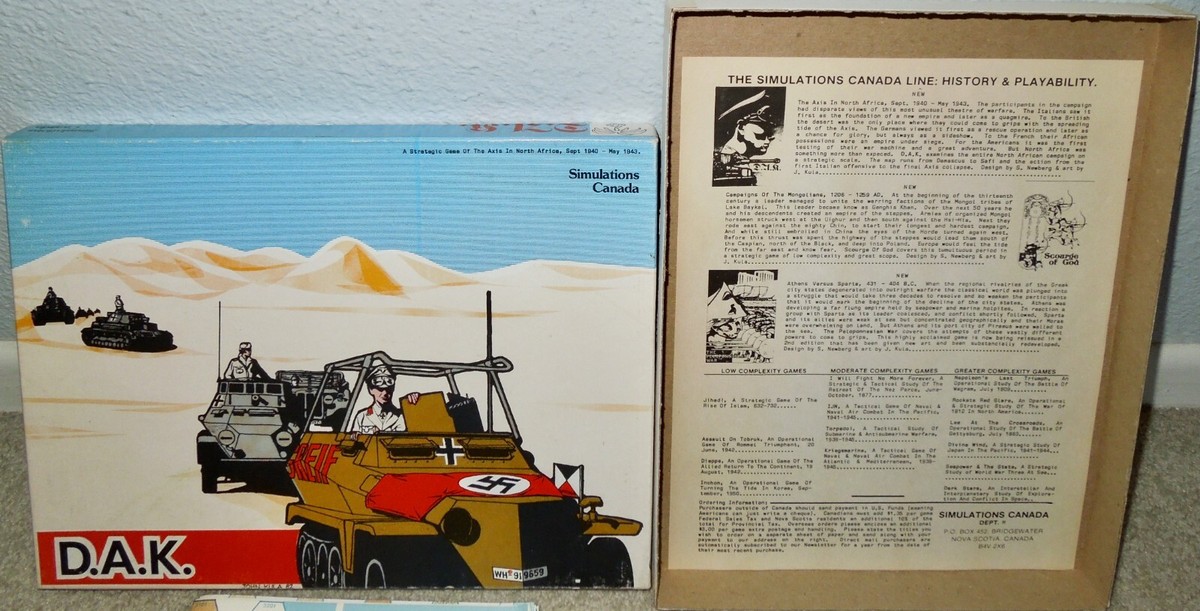 1982 D.A.K.: The Axis in North Africa 1940-43, 100% Verified