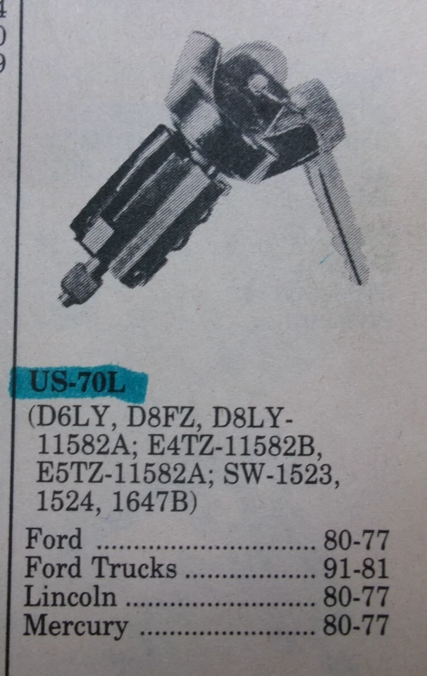NOS Ignition Lock 77-80 Ford Lincoln Mercury 81-91 Truck - Image 4 of 4