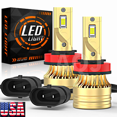 For Volvo VNL VN VNM 630 670 730 780 2X H11 LED Headlight Bulbs Low Beam