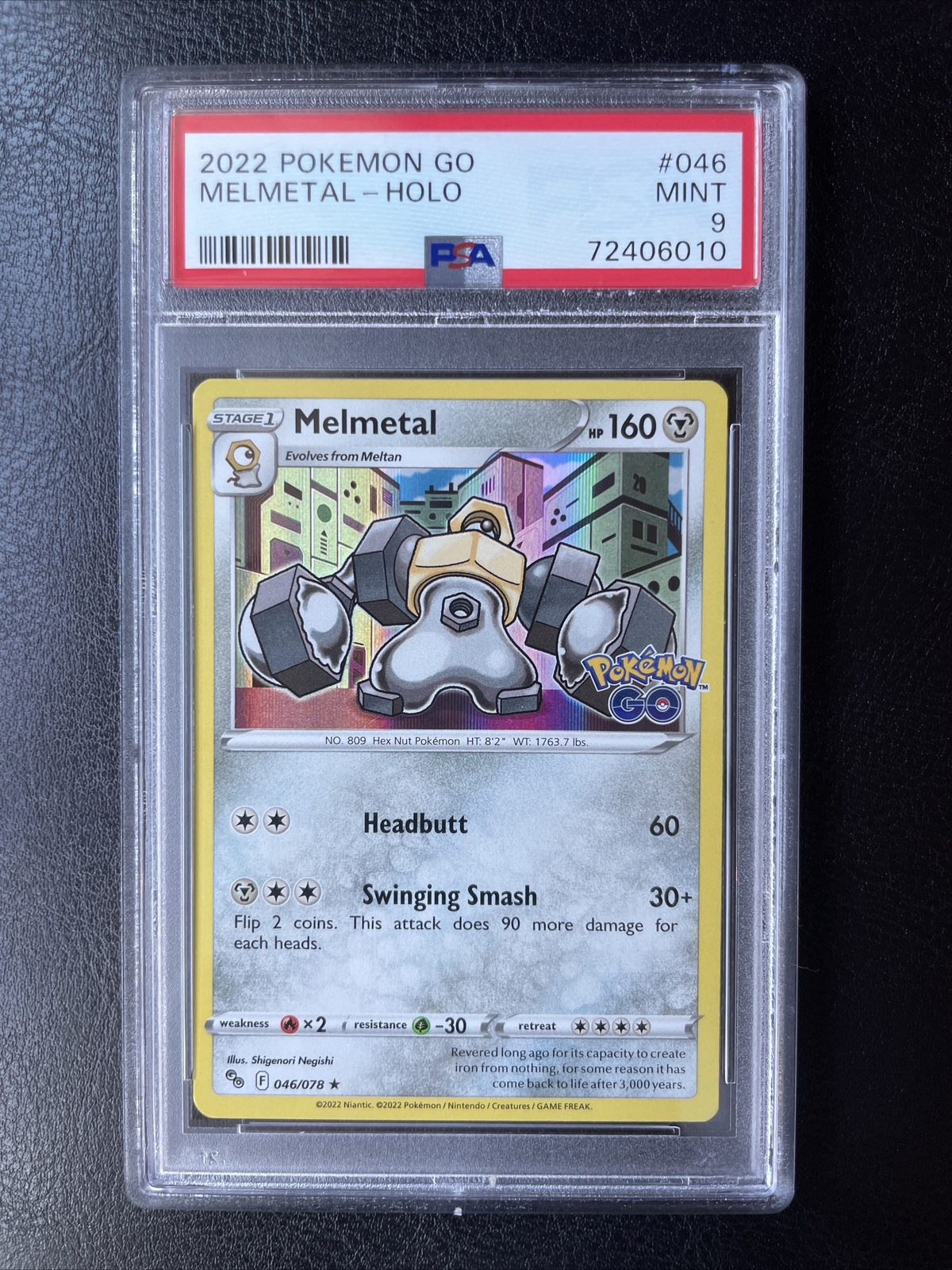 2022 Pokemon Go 046 Melmetal Holo PSA 9 Mint