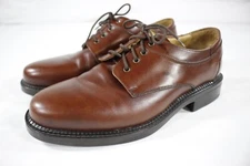 Today's Man Shoes Men's 42 Wide Leather Oxford Dress Comfort Line Italy Brown