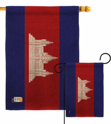 Cambodia Burlap Garden Flag  Nationality Decorative Small Gift Yard House Banner