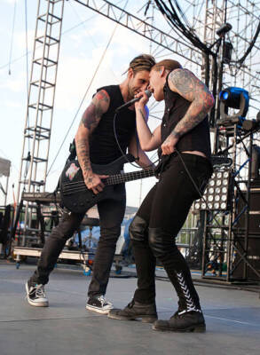 Eric Bass and Brent Smith of Shinedown at the Soaring Eagle Casino- Old Photo