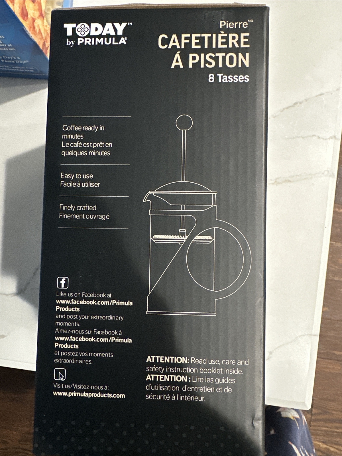 Pierre 8-Cup French Coffee Press - Today By Primula (Temp Safe Glass) New