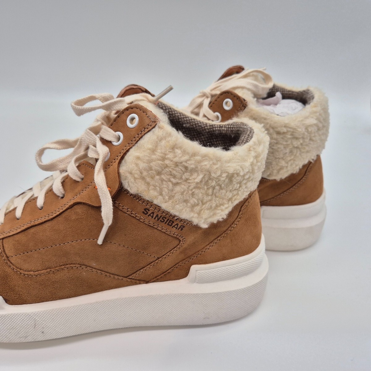 Sansibar Leder Stiefel Boots Damen 41 Damen Schuhe Braun Ton NEU (2 852)