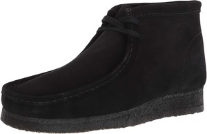 black suede wallabees