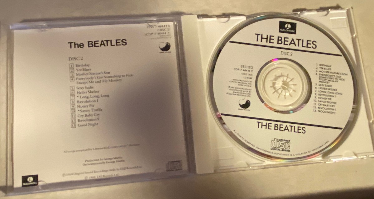 White Album 2-CD Set - The Beatles - CDP 7 46443 46444 2 | eBay