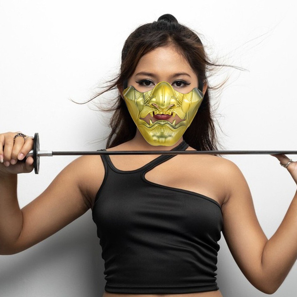 2pcs Japanese Mask Cosplay Mask Masquerade Party Prop Stage Performing