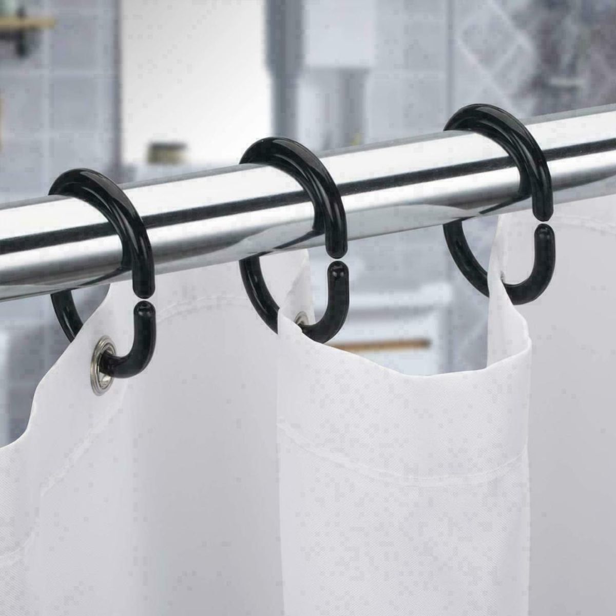 Clear Plastic Shower Curtain Rings Citystores 12 Clear Plastic Shower ...