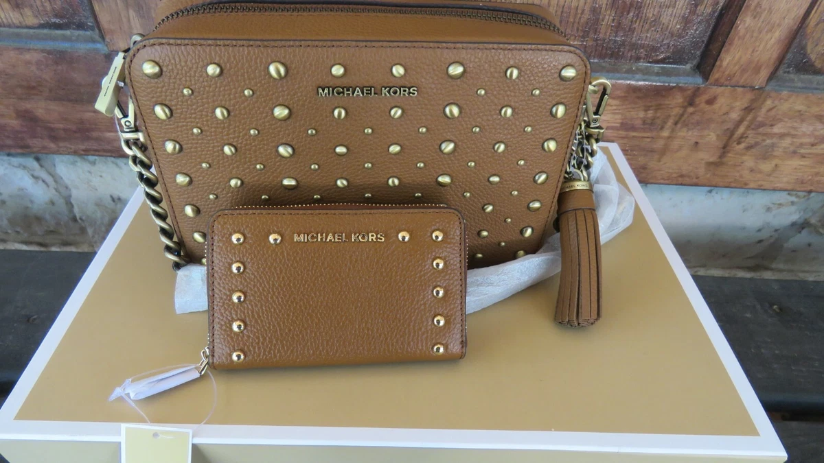 Ginny medium studded pebbled leather crossbody bag hot sale
