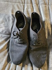 Mens Black Lace Up Deck Shoes Size 10