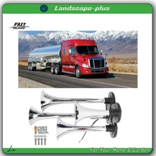 Kit Train Semi Truck Boat RV LOUD 150 db 4 Horns Kit Quad Trumpet Air Horn