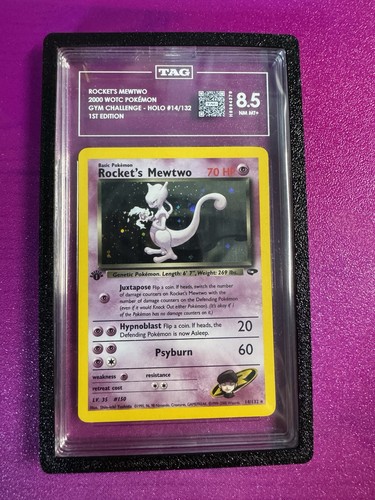 Rocket's Mewtwo (1st Edition) graded TAG 8.5 for sale on eBay