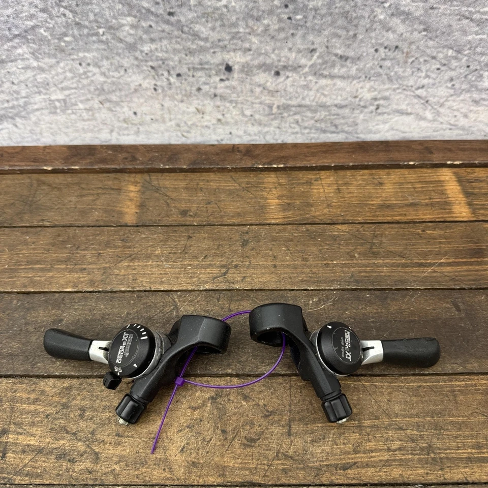 Vintage Shimano Deore XT SL-M730 Thumb Shifters Pair SIS Japan MTB 7 Speed 7s - Image 4 of 4