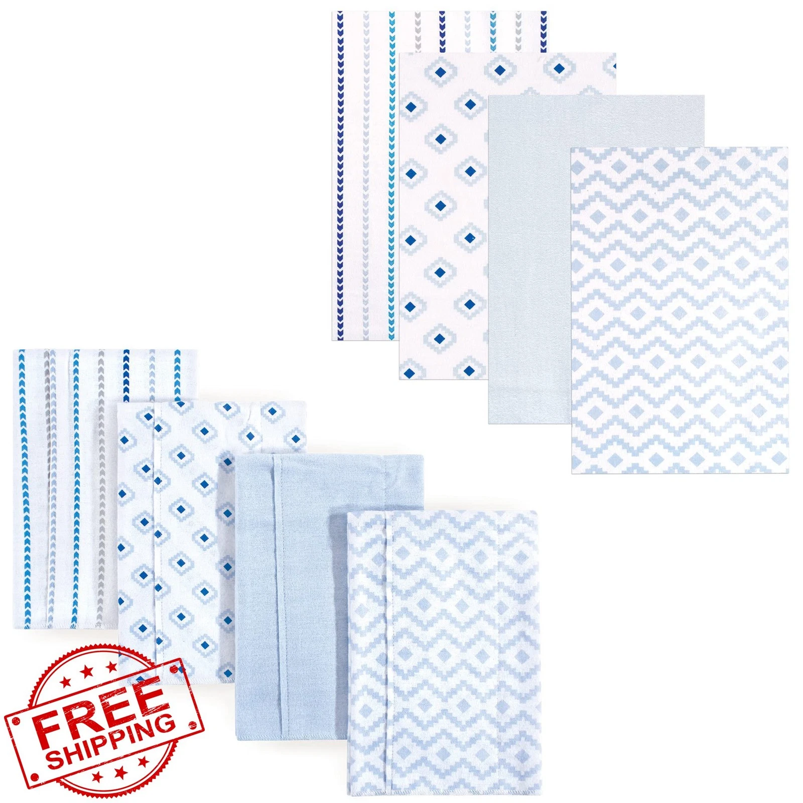 Hudson Baby Burp Cloths Blankets Boy Modern One Size