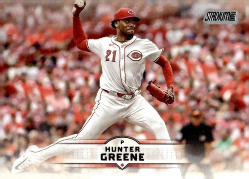 2025 Topps Stadium Club Baseball #92 Hunter Greene — Light Blue