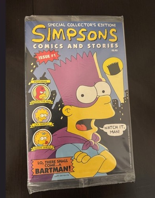 #ad Simpsons Comic And Stories Issue #1 Special Collector#x27;s Edition w Poster Sealed $14.97