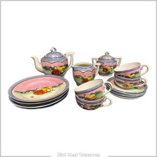 1930s Child's Handpainted China 17-Piece TEA SET, Serving for 4 Made is Japan
