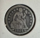 1854 Seated Liberty Dime with Arrows
