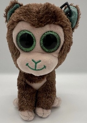 Li'l Dreamers Coco Monkey Chimp Green Glitter Eyes Stuffed Animal Plush 6'' 