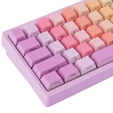 131 PCS PBT Keycaps Cute Rainbow Candy Custom Side Printed Cherry Profile Set