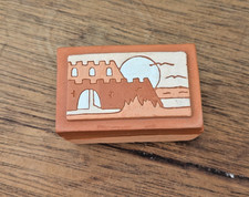 Terrakotta Keramik 6x4cm Schmucktopf handbemalt Portugal Deckel Geschenkbox