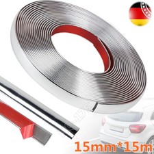 Chrom Zierleiste 15mm x 15M selbstklebend Auto Chromleiste Klebeband Leisten