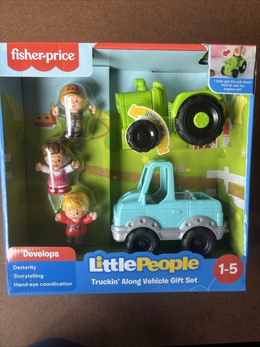 FISHER PRICE Little People Truckin Along Vehicle Gift Set 1-5 Toddler - Afbeelding 10 van 10