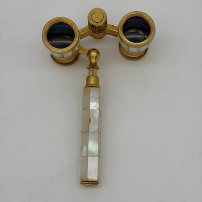Vintage Bushnell 2.5x23 Theater Opera Glass 15-3232 Gold & Mother of Pearl Japan