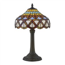 Tiffany Coloured Glass Dragonfly  Floral Table Lamp Bedside Lights
