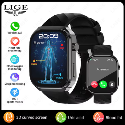 #ad #ad ECGPPG AI Medical Diagnosis Health Smartwatch Blood Lipids Uric Acid Smart Watc $50.99