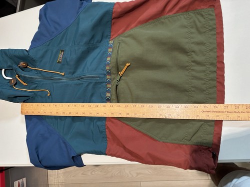 LL Bean Jacket Women's Small Color Block Windbreaker Hooded Multicolor P34 - Picture 8 of 10
