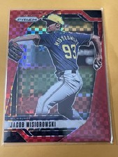 2025 Panini Prizm Jacob Misiorowski #4 Red Power Prizm 99/99  Brewers