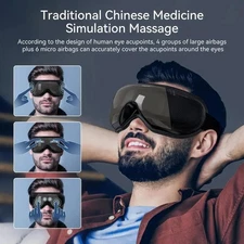 Rechargeable Eye Massager Air Pressure Eye Mask with Heat Helps Falling Asleep