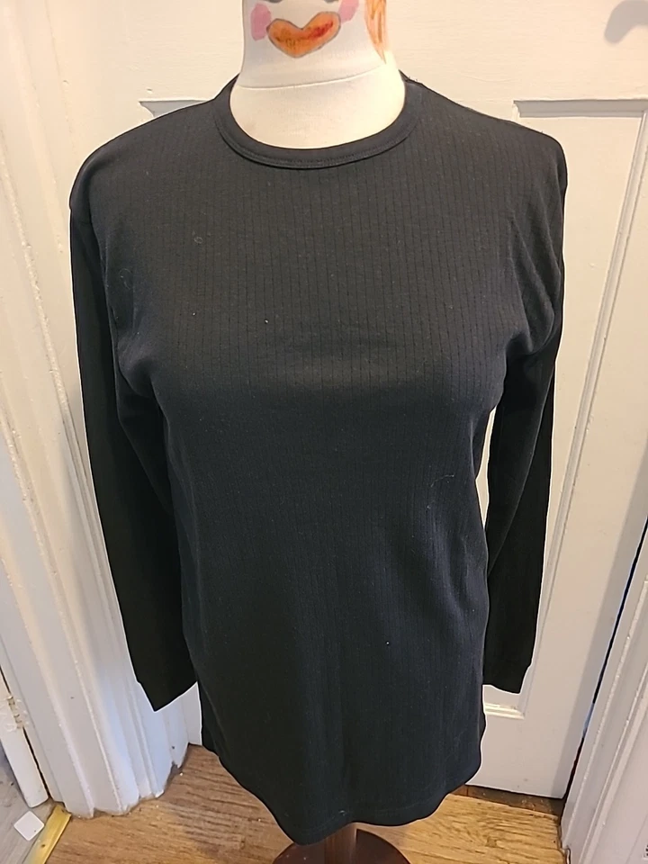 Mens Portwest Size Medium Black Long Sleeved Tshirt - Image 3 of 3