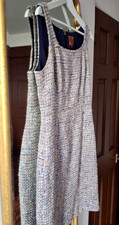 Tory Burch Multicolor Tweed Sleeveless Shift Dress size 6