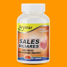 Arymar Sales Biliares Ox Bile & Digestive Enzymes 60 Tablets