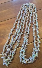 SUPERB VINTAGE TASMANIAN ABORIGINAL MAIREENER SHELL NECKLACE LONG  123cms 1930s 