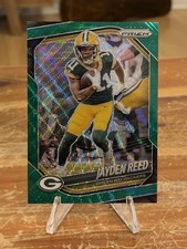 2025 Panini Prizm JAYDEN REED Neon Green Pulsar Prizm #25 Green Bay Packers