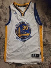 Golden State Warriors Steph Curry 30 White Adidas NBA Swingman Jersey Size S