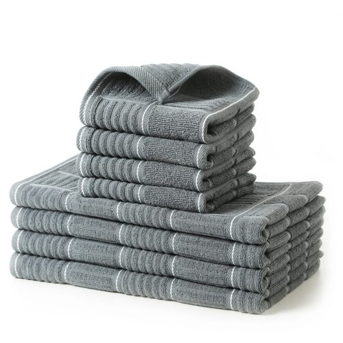 Kitchen Towels and Dishcloths Set, Dish Towels and Dish Rags for Washing Dish...