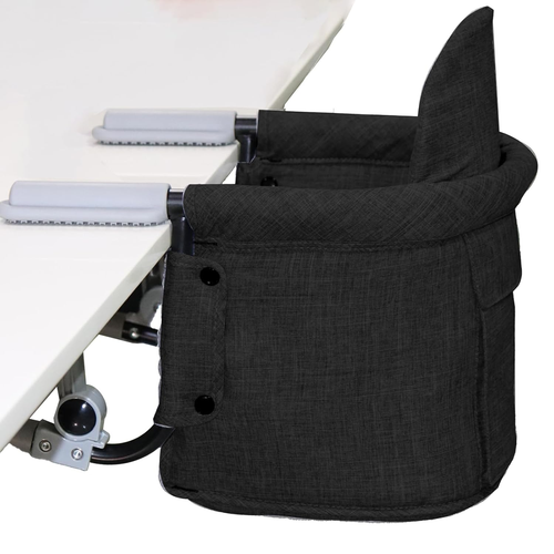 Seggiolone Portatile per Bambini - Tavolo Pieghevole Trasformabile per Viaggio e Casa,Morsetto H - Foto 2 di 8