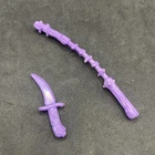 Turtle Troll Mike KNIFE & STAFF PARTS Teenage Mutant Ninja 1993 Playmates T89