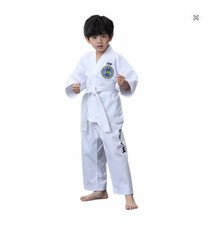 Adult Kids Boys Light Taekwondo Dobok ITF Uniform Martial Arts Training Uniform
