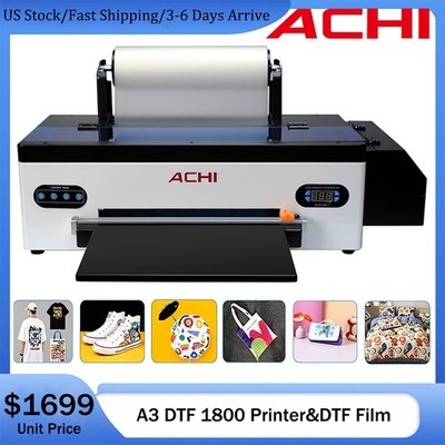 ACHI A3 DTF Epson 1800 Printer With cutting  Direct to Film For T-shirt DIY