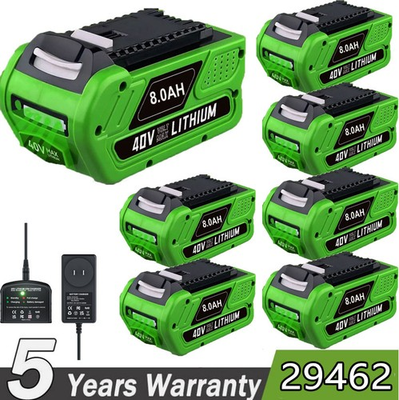 #ad 40V 10.0Ah For Greenworks G MAX Lithium Battery 29472 29462 29252 22332 Charger $162.99