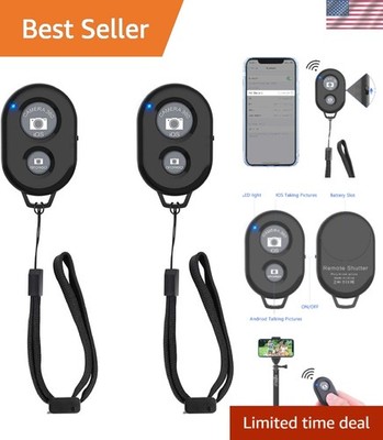 Wireless Camera Remote Shutter 2 Pack for iPhone & Android   Perfect for Selfies